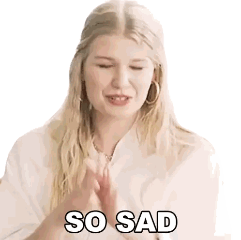 Woman Clapping Saying So Sad Sticker