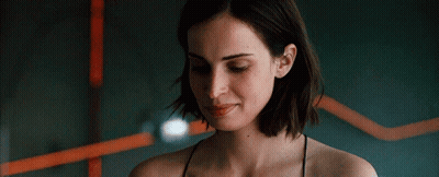 Woman Close Up Green Background GIF