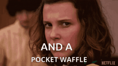 Woman Close Up Saying And A Pocket Waffle GIF
