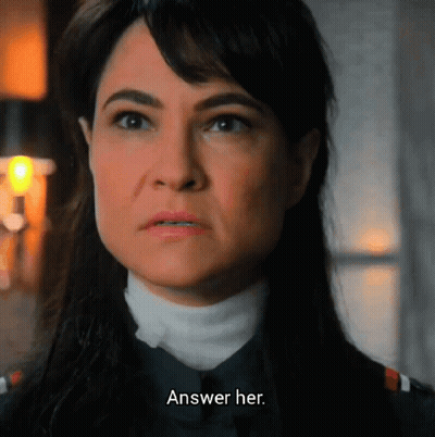 Woman Close Up Saying Answer Her GIF