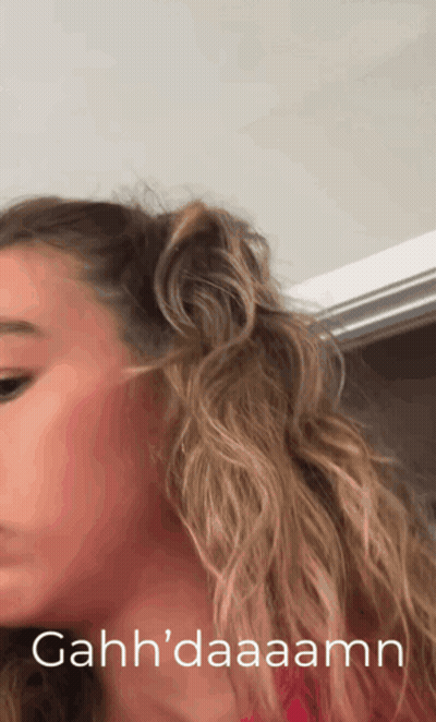 Woman Close Up Saying Gahh Daaamn GIF