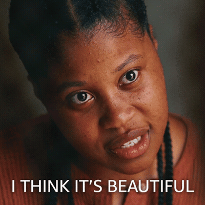 Woman Close Up Saying I Think It's Beautiful GIF