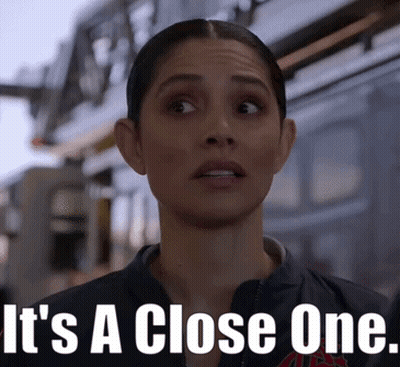 Woman Close Up Saying It's A Close One GIF