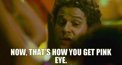 Woman Close Up Saying Now That's How You Get Pink Eye GIF