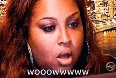 Woman Close Up Saying Wooowwww GIF