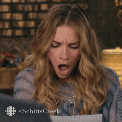 Woman Close Up With Hashtag Schitts Creek GIF