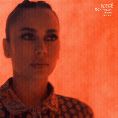 Woman Close Up With Lakme Fashion Week Advertisement