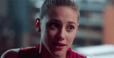 Woman Close Up With Red Top GIF