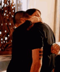 Woman Comfort Hugs The Man GIF