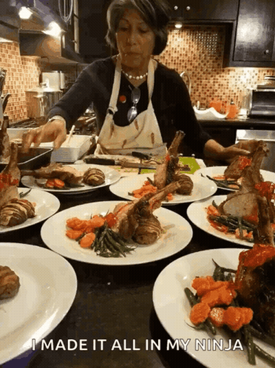 Woman Cooking I Made It All In My Ninja GIF