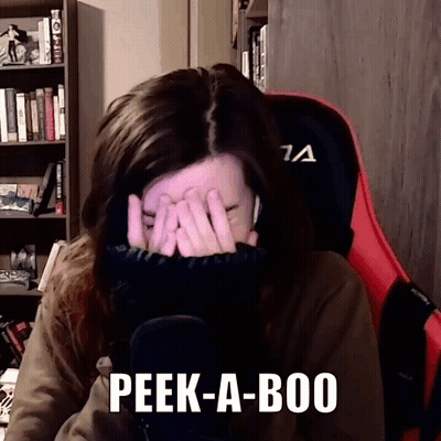 Woman Covering Face At Microphone Peek-A-Boo GIF