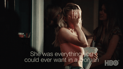 Woman Covering Face HBO Poster GIF