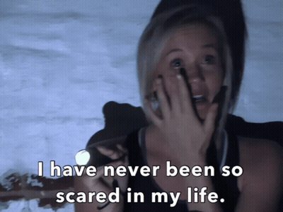 Woman Covering Face I Have Never Been So Scared In My Life GIF