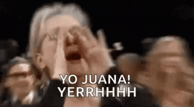 Woman Covering Face In Crowd GIF