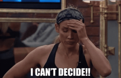 Woman Covering Face Saying I Can't Decide GIF