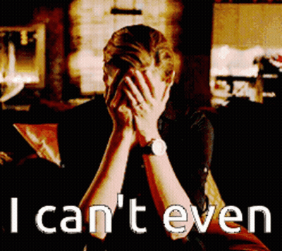 Woman Covering Face Saying I Can't Even GIF