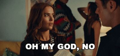Woman Covering Face Saying I Can't Watch This GIF