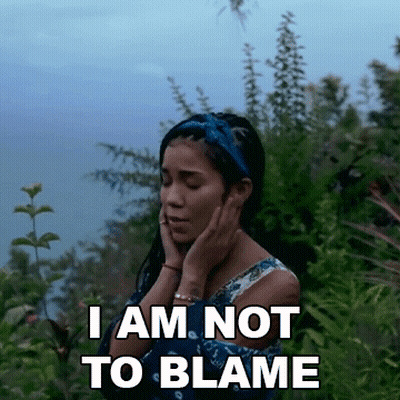 Woman Covering Face Says I Am Not To Blame GIF