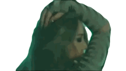 Woman Covering Face With Hand Sticker