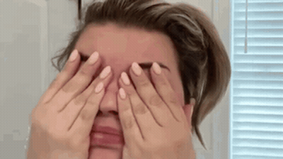 Woman Covering Face With Hands GIF