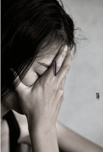 Woman Covering Face With Hands Letter I GIF