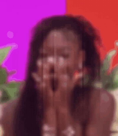 Woman Covering Face With Hands Wearing Rings GIF