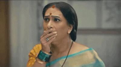 Woman Covering Mouth Funny Face GIF
