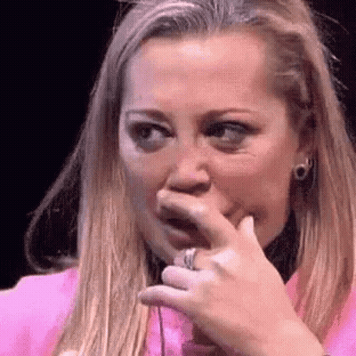 Woman Covering Mouth GIF