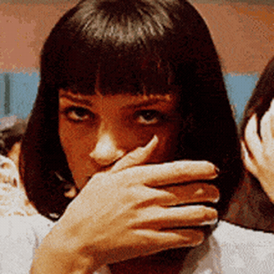 Woman Covering Mouth While Another Woman Looks On GIF