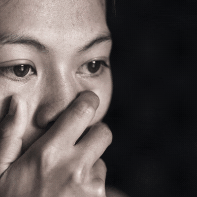 Woman Covering Mouth With Hand GIF