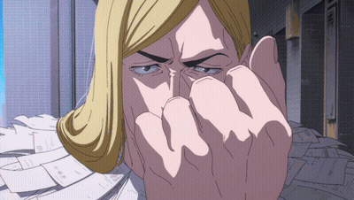 Woman Covering Nose With Hand GIF