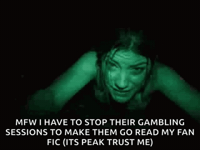 Woman Crawling In Dark With Green Face Light GIF