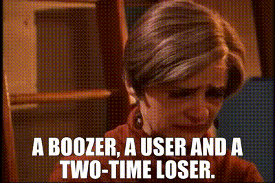 Woman Crying A Booze, A User And A Two-Time Loser GIF