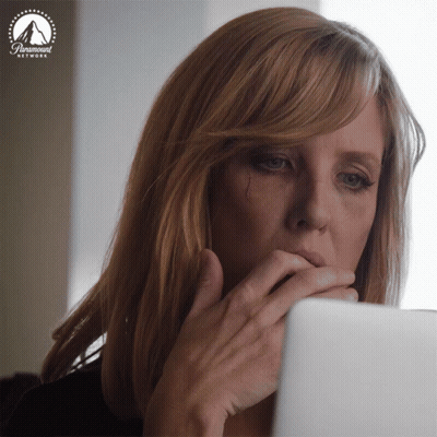 Woman Crying At Laptop Paramount Network GIF