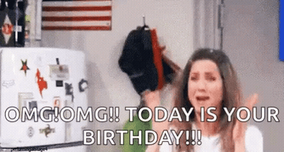 Woman Crying Hat Fridge Saying Today Is Your Birthday GIF