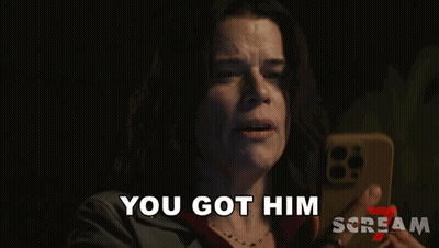 Woman Crying Holding Cell Phone You Got Him Scream 7 GIF