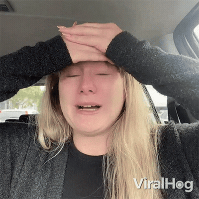 Woman Crying In Car ViralHog GIF