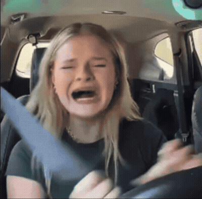 Woman Crying In Car GIF