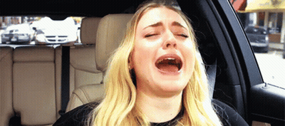 Woman Crying In Car GIF