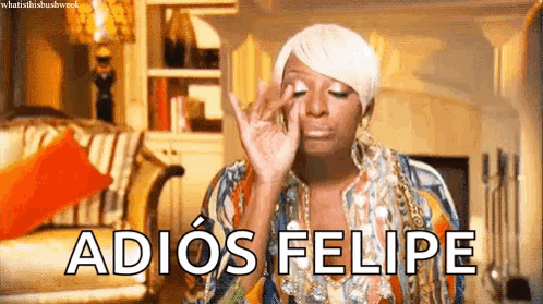 Woman Crying In Living Room With Adios Felipe GIF
