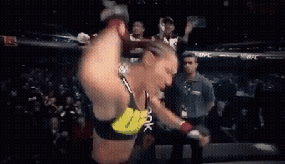 Woman Crying In Reebok UFC Tank Top GIF