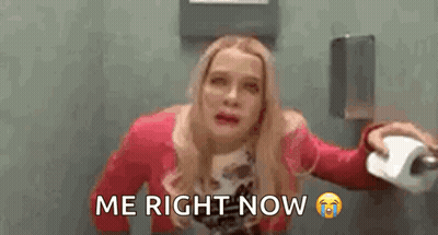 Woman Crying In Toilet Holding Toilet Paper GIF