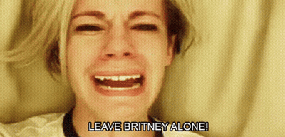Woman Crying Leave Britney Alone GIF