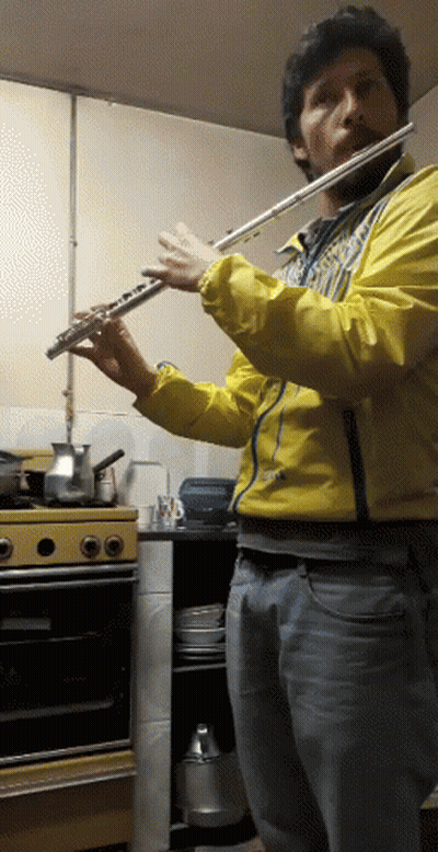 Woman Crying Playing Flute NCAA March Madness Scoreboard GIF