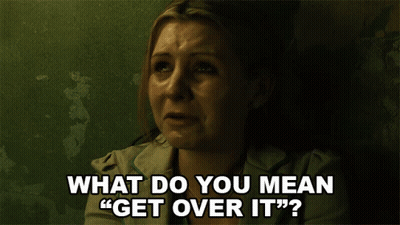 Woman Crying Saying Get Over It GIF