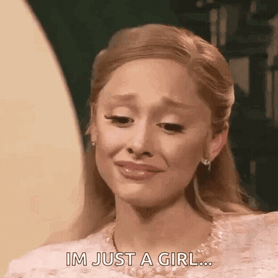 Woman Crying Saying I'm Just A Girl GIF