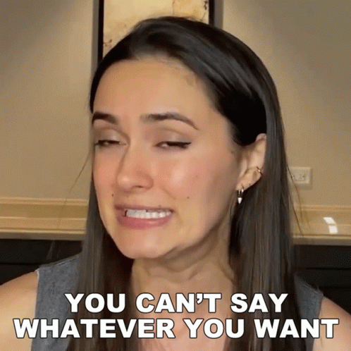 Woman Crying Saying You Can't Say Whatever You Want GIF