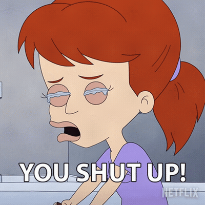 Woman Crying Saying You Shut Up GIF