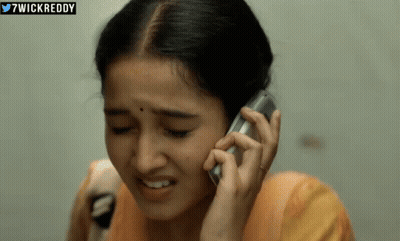 Woman Crying Talking On Phone 7Wickreddy GIF
