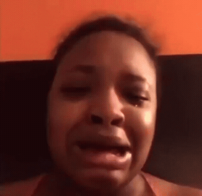 Woman Crying With Mouth Open Eyes Closed GIF